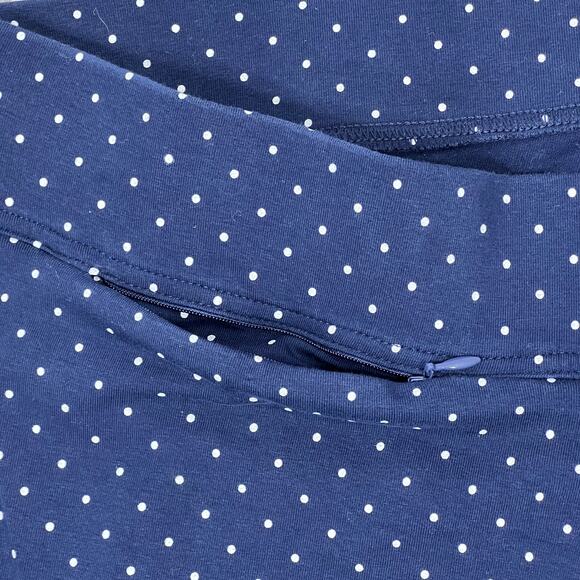 Lands' End Stretch Capri Pants Womens 2XL Navy Dot Pull-On Nautical Summer Beach - Picture 5 of 8
